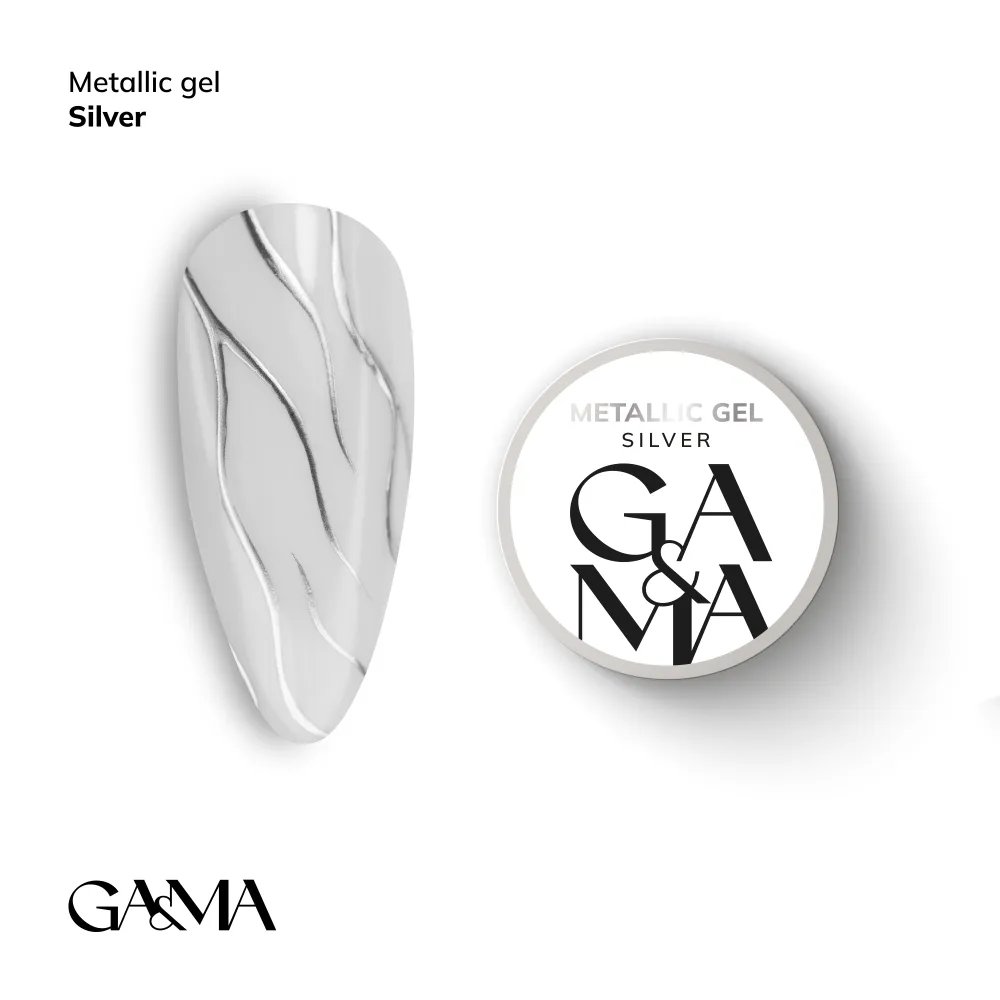 Metallic gelis Silver