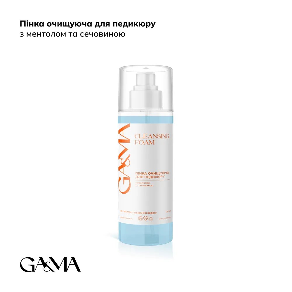 Pedicure cleansing foam with menthol and urea